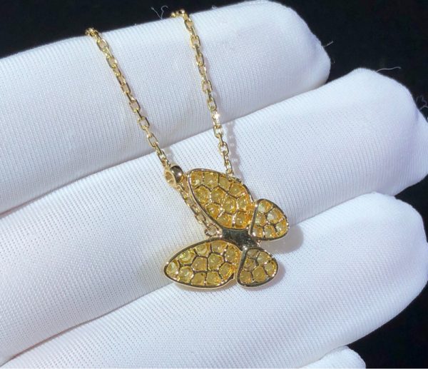 Vòng Cổ Nữ Van Cleef & Arpels Butterfly Đá Quý Kim Cương Vàng 18K Chế Tác (2)