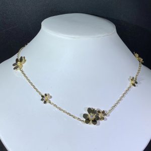 Vòng Cổ Nữ Van Cleef & Arpels Frivole Chế Tác Kim Cương Thiên Nhiên Vàng 18K (2)