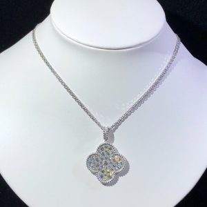 Vòng Cổ Van Cleef And Arpels Magic Alhambra Kim Cương Tự Nhiên Vàng Trắng 18K Chế Tác (2)