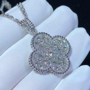 Vòng Cổ Van Cleef And Arpels Magic Alhambra Kim Cương Tự Nhiên Vàng Trắng 18K Chế Tác (2)