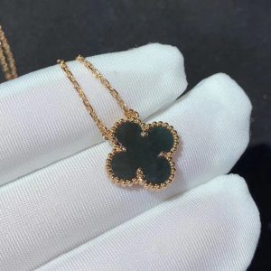 Vòng Cổ Van Cleef & Arpels Alhambra Mặt Khảm Xà Cừ Vàng Hồng 18K Chế Tác (2)