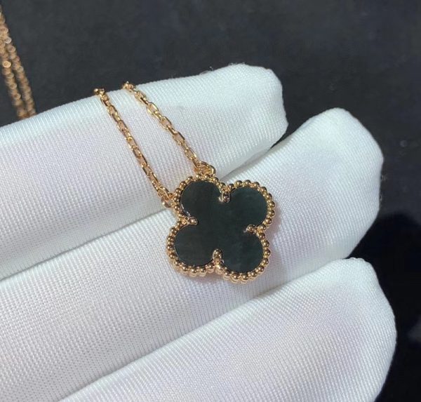 Vòng Cổ Van Cleef & Arpels Alhambra Mặt Khảm Xà Cừ Vàng Hồng 18K Chế Tác (2)