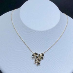 Vòng Cổ Van Cleef & Arpels Frivole 3 Hoạ Tiết Tuỳ Chỉnh Kim Cương Vàng 18K (2)