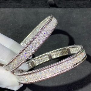 Vòng Tay Van Cleef & Arpels Chế Tác Kim Cương Thiên Nhiên Vàng Trắng 18K (2)