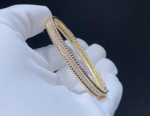 Vòng Tay Van Cleef & Arpels Kim Cương Thiên Nhiên Vàng 18K Chế Tác (2)