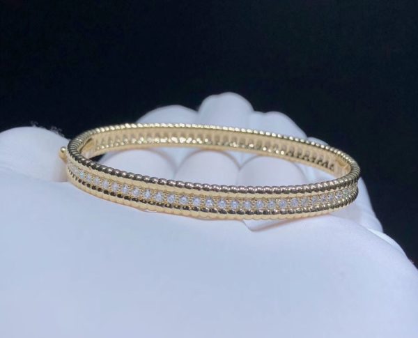 Vòng Tay Van Cleef & Arpels Kim Cương Thiên Nhiên Vàng 18K Chế Tác (2)