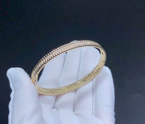 Vòng Tay Van Cleef & Arpels Kim Cương Thiên Nhiên Vàng 18K Chế Tác (2)