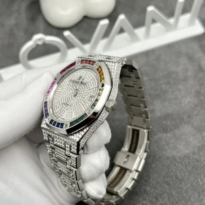 Đồng Hồ Audemars Piguet Chế Tác Full Kim Cương Viền Đá Quý Tổng Hợp 41mm (2)