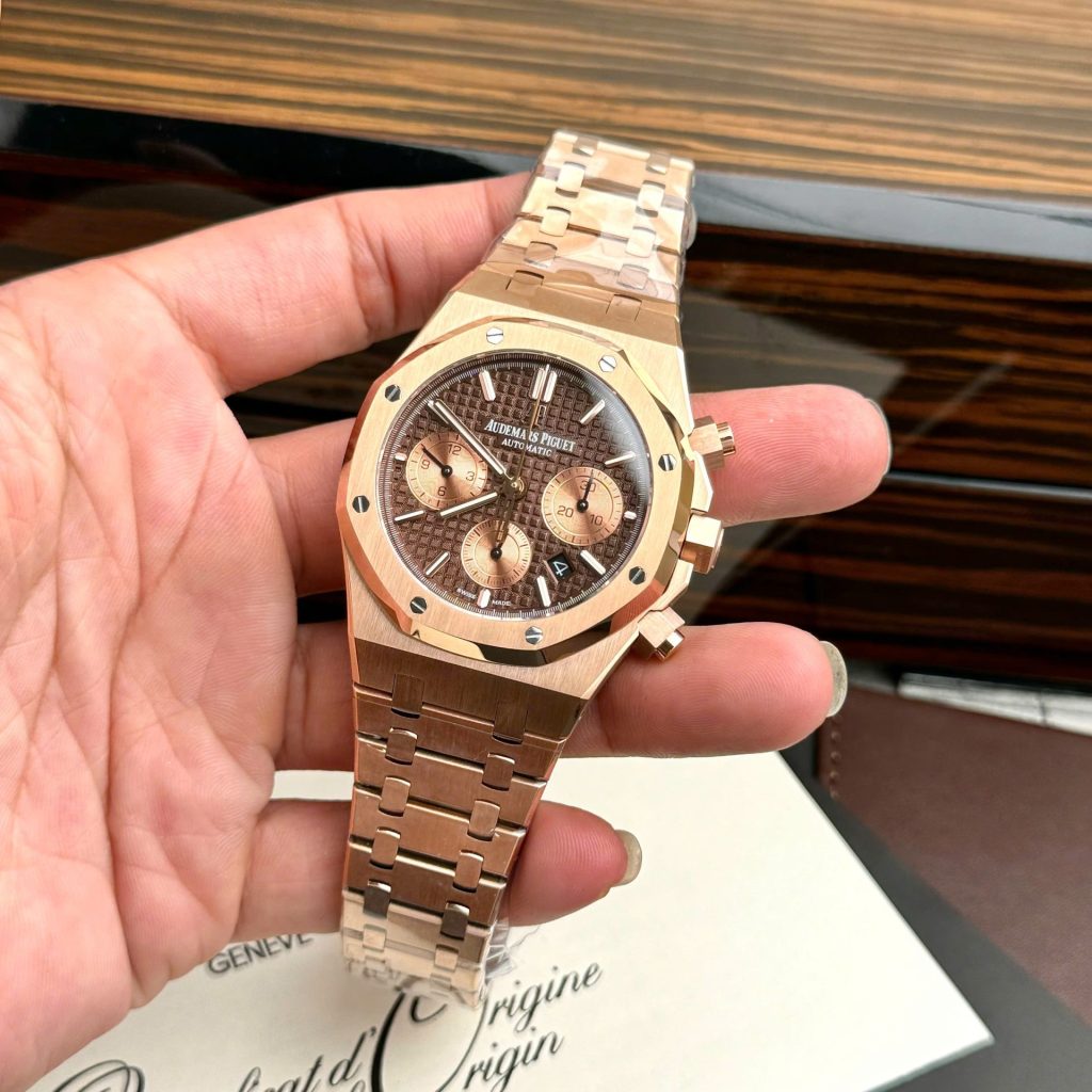 Đồng Hồ Audemars Piguet Royal Oak 26331OR Fake 11 Mặt Nâu IP Factory 41mm (2)