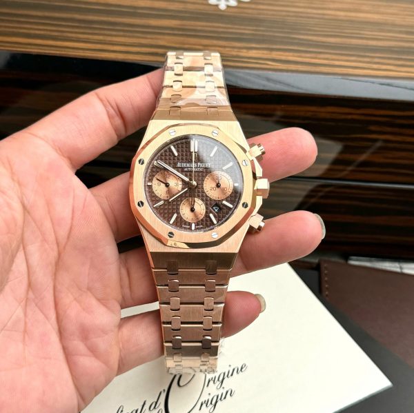 Đồng Hồ Audemars Piguet Royal Oak 26331OR Fake 11 Mặt Nâu IP Factory 41mm (2)