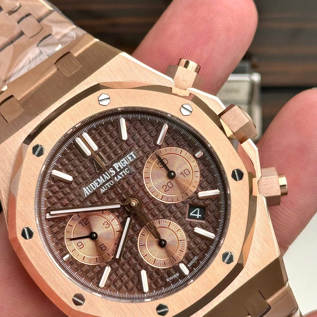 Đồng Hồ Audemars Piguet Royal Oak 26331OR Fake 11 Mặt Nâu IP Factory 41mm (2)