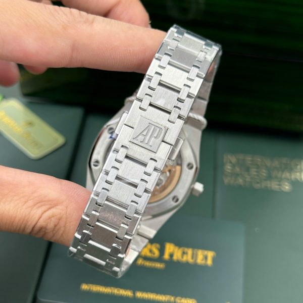 Đồng Hồ Audemars Piguet Royal Oak Jumbo Extra-Thin 15206PT Replica 11 Mặt Đen IP Factory 39mm (2)