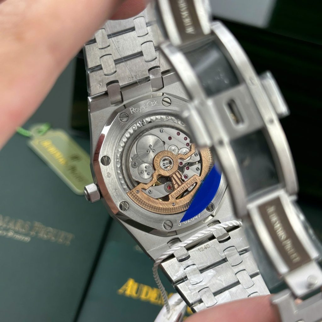 Đồng Hồ Audemars Piguet Royal Oak Jumbo Extra-Thin 15206PT Replica 11 Mặt Đen IP Factory 39mm (2)