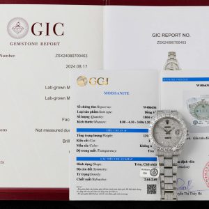 Đồng Hồ Chế Tác Rolex DateJust Đính Full Kim Cương Moissanite Hong Kong 41mm (2)