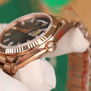 Đồng Hồ Chế Tác Rolex Day-Date 128235 Màu Xanh Lục Trọng Lượng 158gram QF Factory 36mm (2)