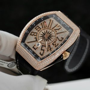 Đồng Hồ Franck Muller V45 Đính Full Kim Cương Moissanite Nhà Máy ABF 45mm (2)