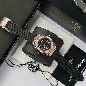 Đồng Hồ Hublot Big Bang One Click King Gold Đính Đá Baguette 39mm (9)