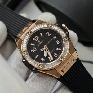 Đồng Hồ Hublot Big Bang One Click King Gold Đính Đá Baguette 39mm (9)