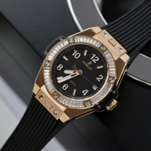 Đồng Hồ Hublot Big Bang One Click King Gold Đính Đá Baguette 39mm (9)