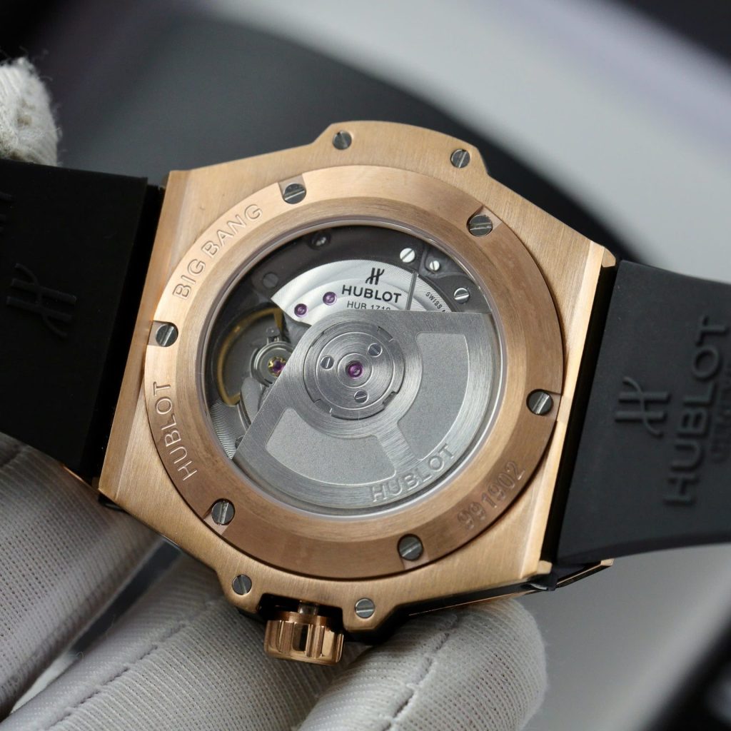 Đồng Hồ Hublot Big Bang One Click King Gold Đính Đá Baguette 39mm (9)