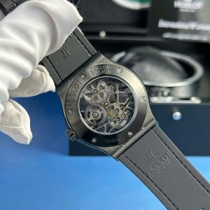 Đồng Hồ Hublot Classic Fusion Skeleton Tourbillon Ceramic Replica 11 Màu Đen 45mm (2)