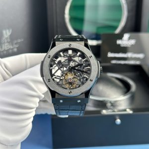 Đồng Hồ Hublot Classic Fusion Skeleton Tourbillon Ceramic Replica 11 Màu Đen 45mm (2)