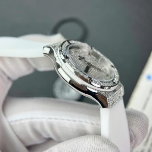 Đồng Hồ Hublot Nữ Đính Full Kim Cương Moissanite Màu Trắng 33mm (5)