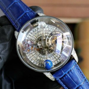 Đồng Hồ Jacob & Co Astronomia Fake Cao Cấp Máy Pin Màu Xanh Dương (1)