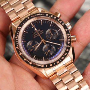 Đồng Hồ Omega Speedmaster Moonwatch Rose Gold Replica 11 Mặt Đen 42mm (2)