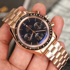 Đồng Hồ Omega Speedmaster Moonwatch Rose Gold Replica 11 Mặt Đen 42mm (2)