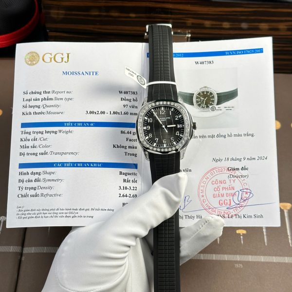 Đồng Hồ Patek Philippe Aquanaut 5167 Độ Kim Cương Moissanite Baguette + Tinh Chỉnh VIP 40mm (2)