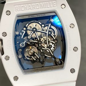 Đồng Hồ Richard Mille RM055 Chế Tác Vỏ Gốm Trắng Dây Cao Su Nhà Máy ZF 45mm (2)