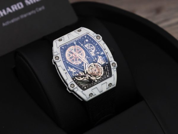 Đồng Hồ Richard Mille RM27-05 Rafael Nadal Carbon Màu Trắng Rep 11 Cao Cấp 37.25×47 (2)