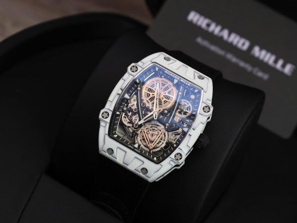 Đồng Hồ Richard Mille RM27-05 Rafael Nadal Carbon Màu Trắng Rep 11 Cao Cấp 37.25×47 (2)