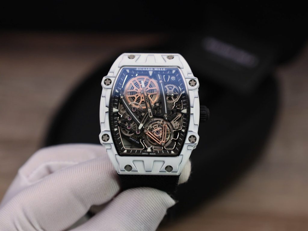 Đồng Hồ Richard Mille RM27-05 Rafael Nadal Carbon Màu Trắng Rep 11 Cao Cấp 37.25×47 (2)