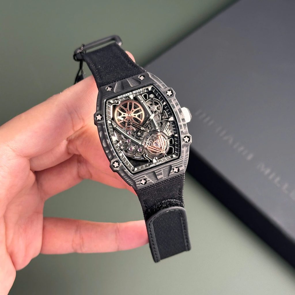 Đồng Hồ Richard Mille RM27-05 Rafael Nadal Carbon Replica 11 Dây Vải Canvas 37.25 x 47 (2)