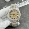 Đồng Hồ Rolex Chế Tác Full Kim Cương Moissanite DateJust Demi Gold 41mm (2)