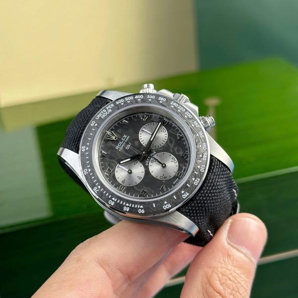 Đồng Hồ Rolex Cosmograph Daytona DiW Replica 11 Dây Vải Canvas 40mm (2)