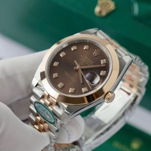 Đồng Hồ Rolex DateJust 126301 Replica 11 Mặt Chocolate Viền Trờn Nhà Máy Clean 41mm (2)