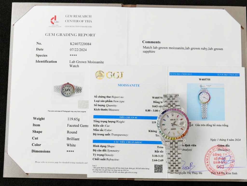 Đồng Hồ Rolex DateJust Chế Tác Ruby + Kim Cương Moissanite Dây Jubilee 41mm (16)