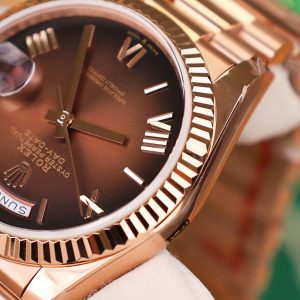 Đồng Hồ Rolex Day-Date 128235 Chế Tác Mặt Chocolate Trọng Lượng 158gram QF Factory 36mm (2)