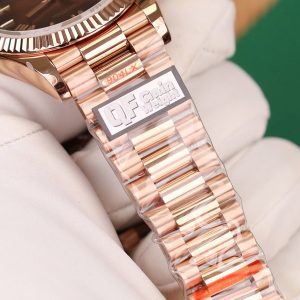 Đồng Hồ Rolex Day-Date 128235 Chế Tác Mặt Chocolate Trọng Lượng 158gram QF Factory 36mm (2)