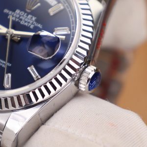 Đồng Hồ Rolex Day-Date 128236 Chế Tác Mặt Xanh Blue Trọng Lượng 158gram QF Factory 36mm (2)