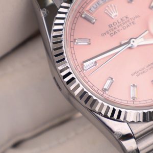 Đồng Hồ Rolex Day-Date 128236 Rep 11 Cao Cấp Mặt Hồng Trọng Lượng 158gram QF Factory 36mm (2)