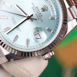 Đồng Hồ Rolex Day-Date 128236 Replica 11 Mặt Xanh Băng Trọng Lượng 158gram QF Factory 36mm (2)