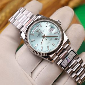 Đồng Hồ Rolex Day-Date 128236 Replica 11 Mặt Xanh Băng Trọng Lượng 158gram QF Factory 36mm (2)