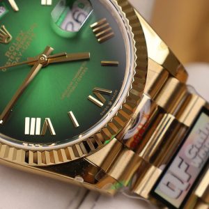 Đồng Hồ Rolex Day-Date 128238 Replica 11 Màu Xanh Lá Ombre Trọng Lượng 158gram QF Factory 36mm (2)