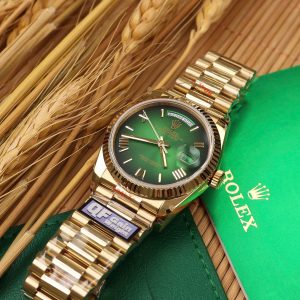 Đồng Hồ Rolex Day-Date 128238 Replica 11 Màu Xanh Lá Ombre Trọng Lượng 158gram QF Factory 36mm (2)