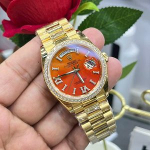 Đồng Hồ Rolex Day-Date 128398TBR Mặt Đá Carnelian RA Factory 36mm (1)