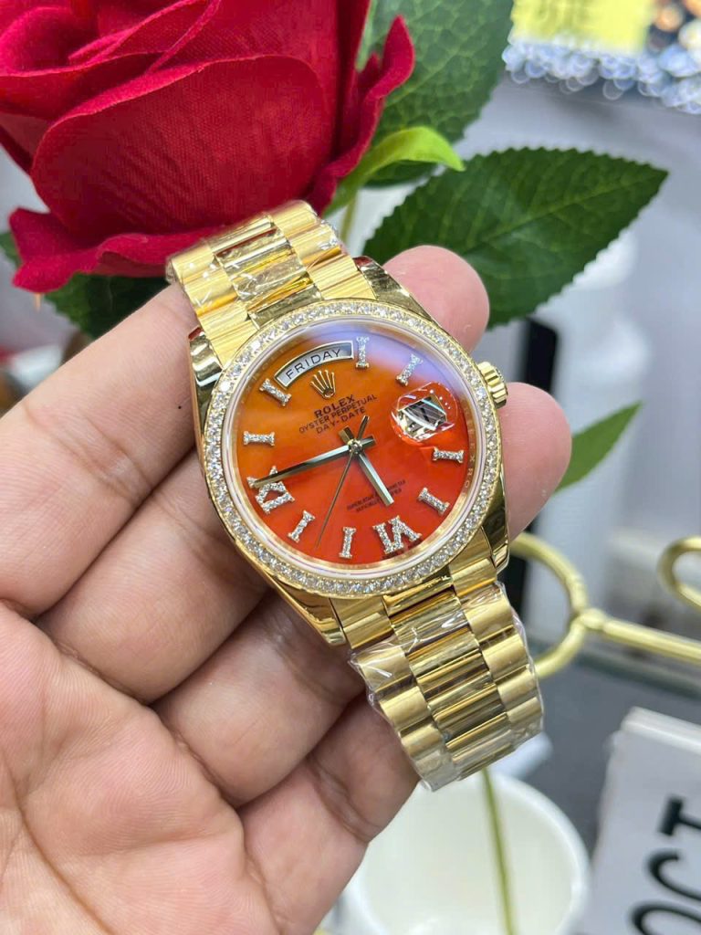 Đồng Hồ Rolex Day-Date 128398TBR Mặt Đá Carnelian RA Factory 36mm (1)